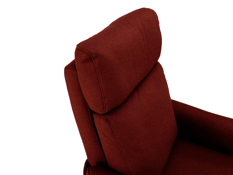 STONES Poltrona Relax Manuale in Microfibra , 70x92x105 cm, Rosso