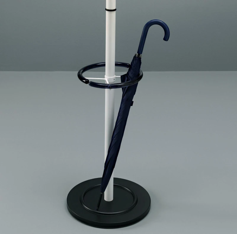 STONES Appendiabiti Nero in Pvc, 36x36x178 cm, Bianco e Nero