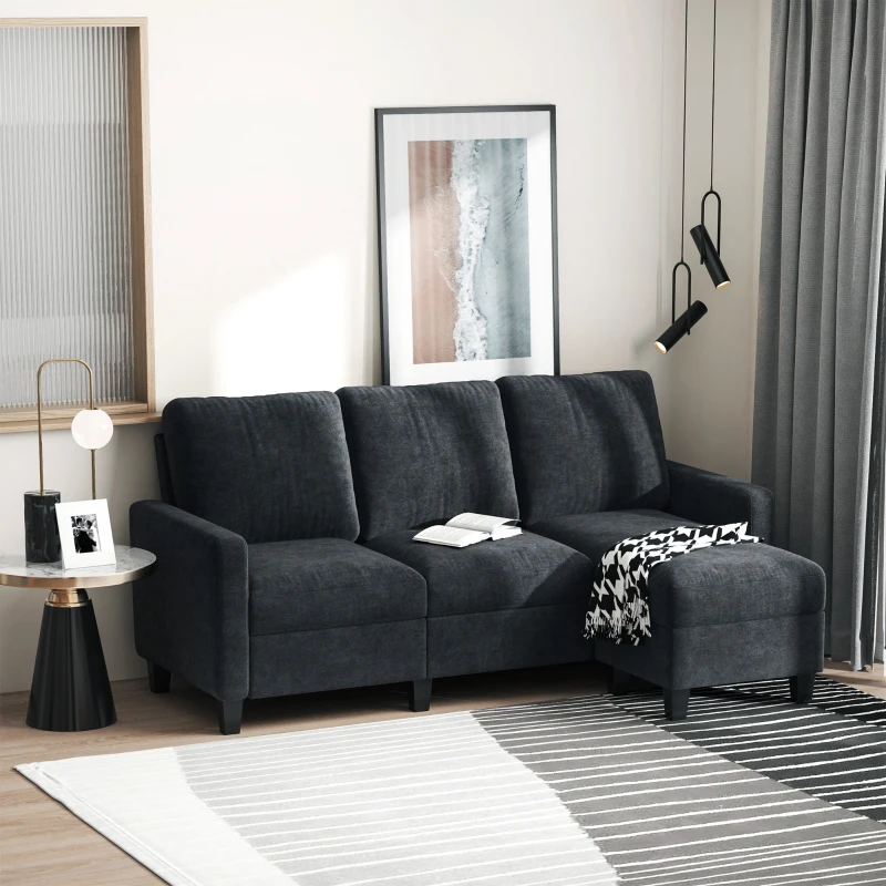 HOMCOM Wielofunkcyjna sofa narożna