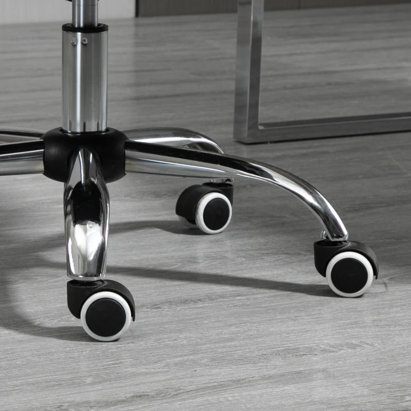 Vinsetto Scaun de Birou fara Brate Scaun de Birou pentru Calculator Material Textil Inaltime Reglabila Roti Pivotante Spatar Median Gri Pentru scoala computer mobila de studiu ergonomic pentru birou munca modern contemporan dormitor ergonomic cu masaj