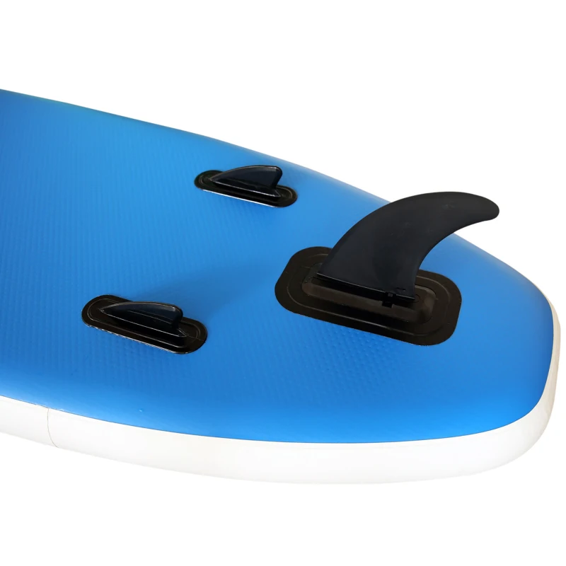 HOMCOM Prancha de Paddle Surf com Remo Ajustável 3 Aletas Kit de Reparação e Bolsa de Transporte 305x76x15 cm Azul