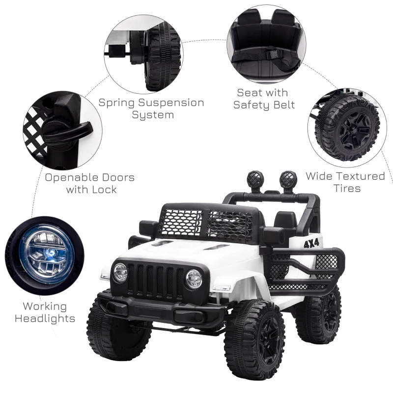 HOMCOM 12V Kids Electric Ride On Car Truck Toy SUV with Remote Control for 3-6 Yrs