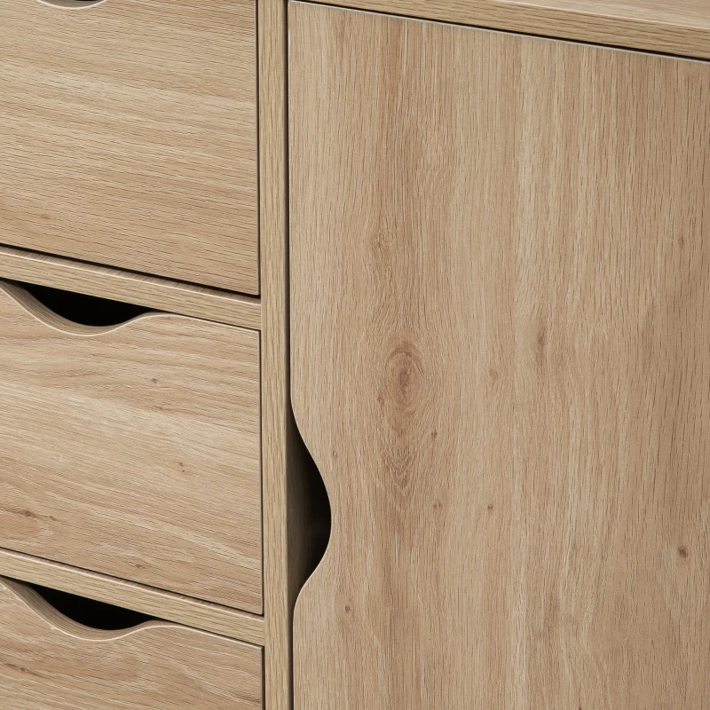 HOMCOM Mobilier Baie cu 4 Sertare Dulapior 2 Niveluri(m-9)