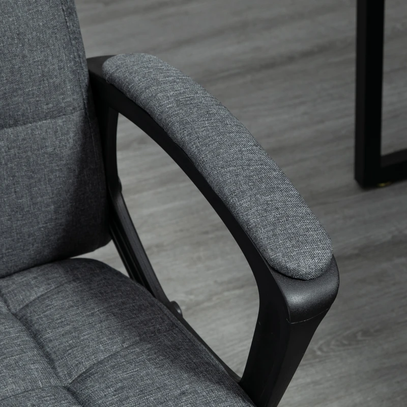 Vinsetto Cadeira de Escritório Giratória com Altura Ajustável e Apoio para os Braços Estilo Moderno 59x63x96-105,5 cm Cinza