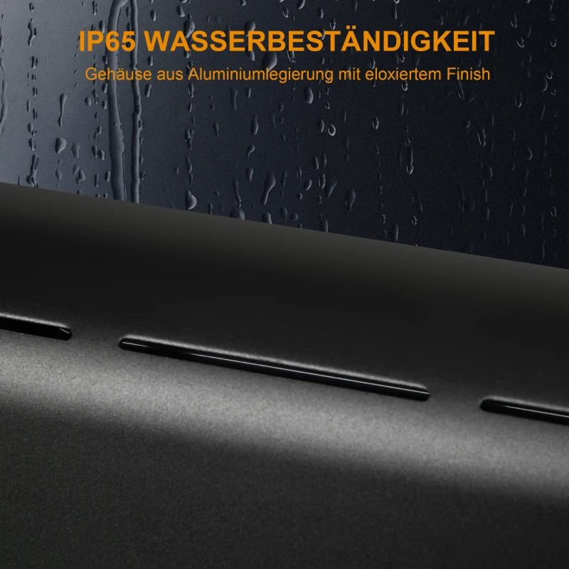 Outsunny Heizstrahler, Infrarot-Heizung, 6 Stufen, blendet nicht, mit Fernbedienung, Schwarz, Aluminium, 79 x 14 x 12 cm