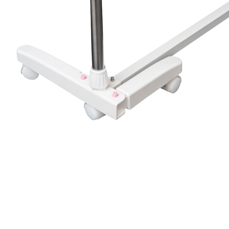 HOMCOM Estendal para Roupa Dobrável 80x55x152cm com 6 Rodas e 3 Prateleiras com Altura Ajustável de Aço Inoxidável Prateado