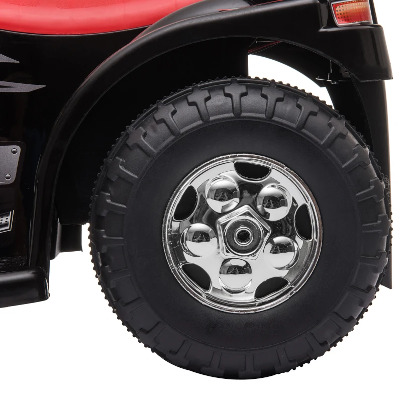 HOMCOM Moto Eléctrica para Niños de 18-36 Meses Moto de Batería 6V Motocicleta Infantil con 3 Ruedas Música Bocina Faros Baúl 80x35x52 cm Negro