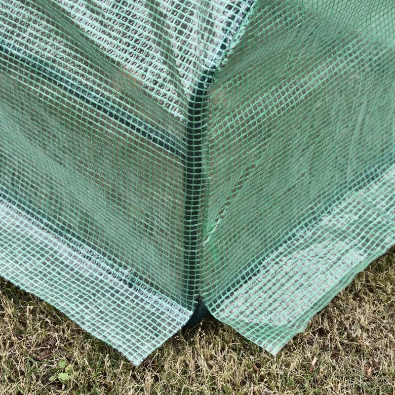 Outsunny Invernadero de Terraza 120x60x60 cm Caseta de Jardín Acero con 2 Ventanas Enrollables Vivero Casero para Cultivo de Plantas Verduras Flores Verde