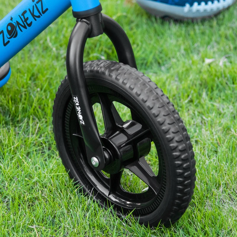 HOMCOM Bicicleta sin Pedales para Niños de +2 Años con Sillín Ajustable de 31-41 cm y Manillar Regulable Bicicleta de Equilibrio Infantil con Ruedas de 12" 89x37x55-60 cm Azul