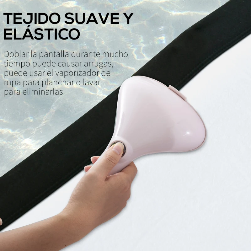 HOMCOM Pantalla de Proyector con Soporte 80 Pulgadas HD Pantalla 16:9 con Bolsa de Transporte 187x50x167,5 cm Blanco