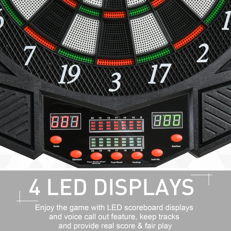 Homcom Dartboard electronic digital + 12 darts 8 jucători