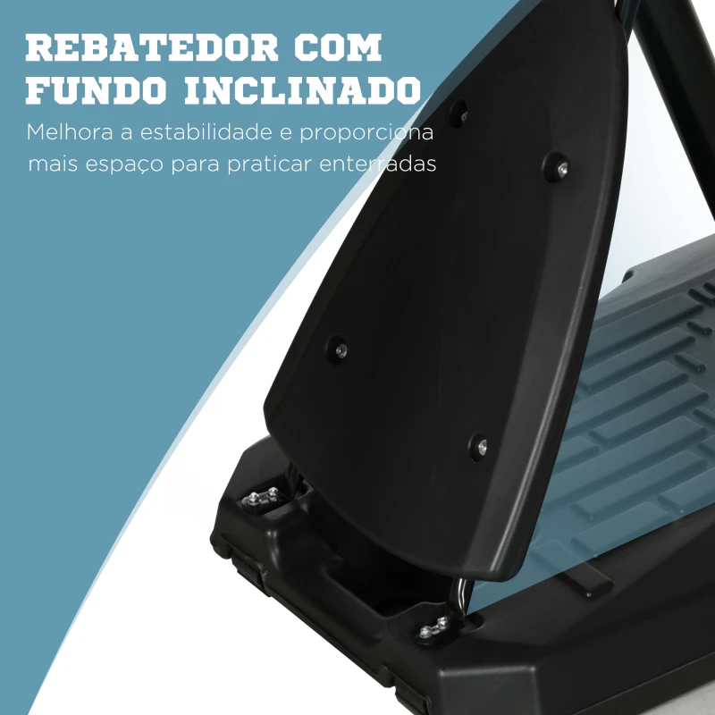 SPORTNOW Tabela de Basquetebol com Altura Ajustável Rodas Base Preenchida com Água ou Areia para Exterior 111x70,5x293-350 cm Preto