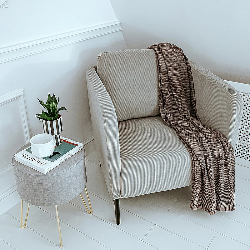 HOMCOM Fotoliu, Fotoliu modern pentru semineu, Fotoliu accent tapitat cu picioare din otel pentru sufragerie, dormitor, biroul de acasa, Gri