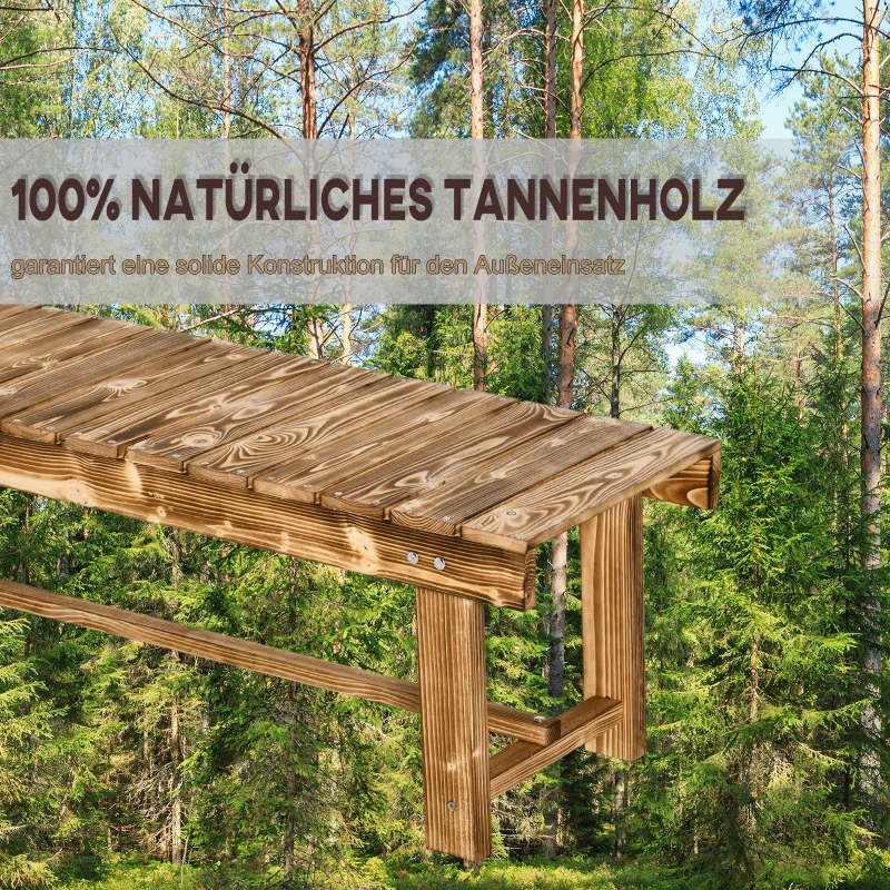 Outsunny Tuinbank, zitbank, geschikt voor 2 personen, met een rustieke uitstraling Afmetingen: 110 x 38 x 35 cm Kleur: donkerbruin