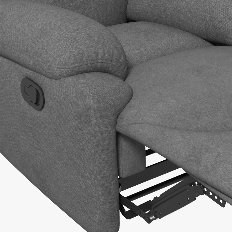 HOMCOM Relaxstoel, TV-stoel met ligfunctie en stoffen bekleding(m-8)