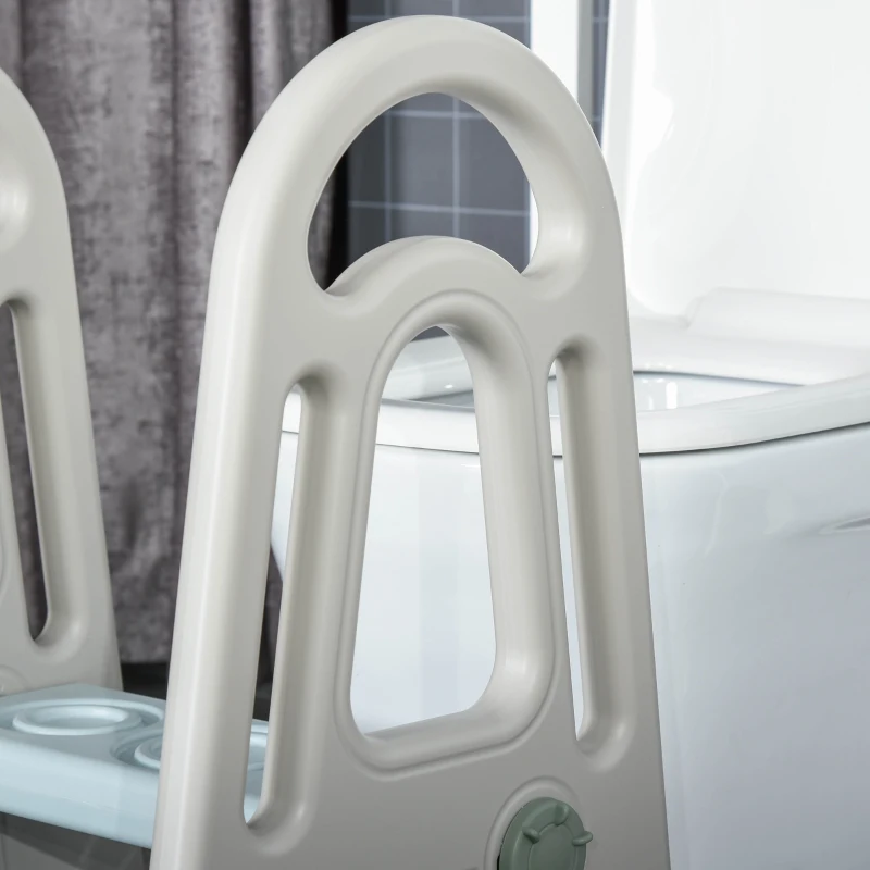 HOMCOM Two-Step Stool for Kids Toddlers with Handle for Toilet Potty Training
