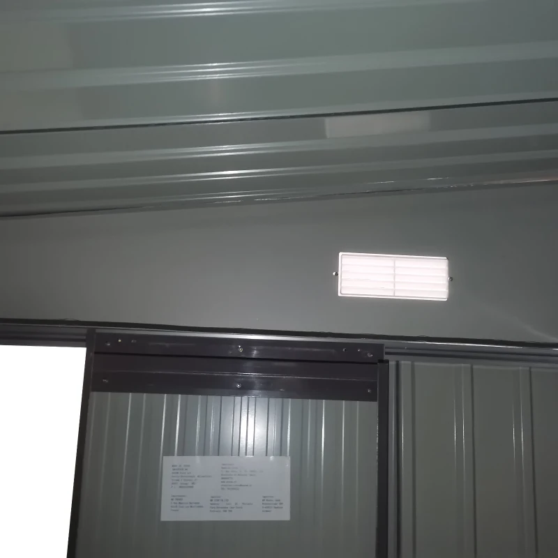 Outsunny Szopa na narzędzia z metalu z pochyłym dachem i zamykanymi drzwiami przesuwnymi 2,8 x 3,45 x 2,01m Szary