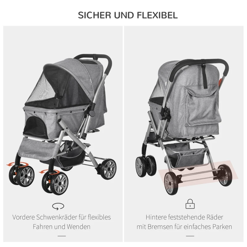 PawHut Wózek dla psa z torbą