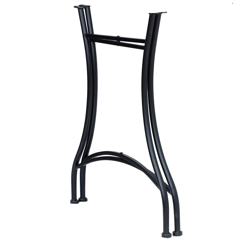 Outsunny Patio Garden Table Conversation Bistro Table Steel Frame Ceramic Top