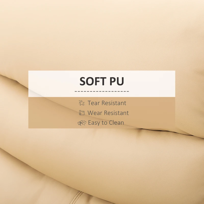 HOMCOM Fotoliu de Relaxare Rabatabil 81x90x105cm Bej