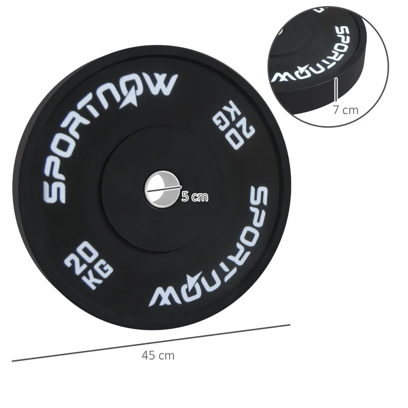 SPORTNOW 2 Placi De Greutati Olimpice De 20 kg