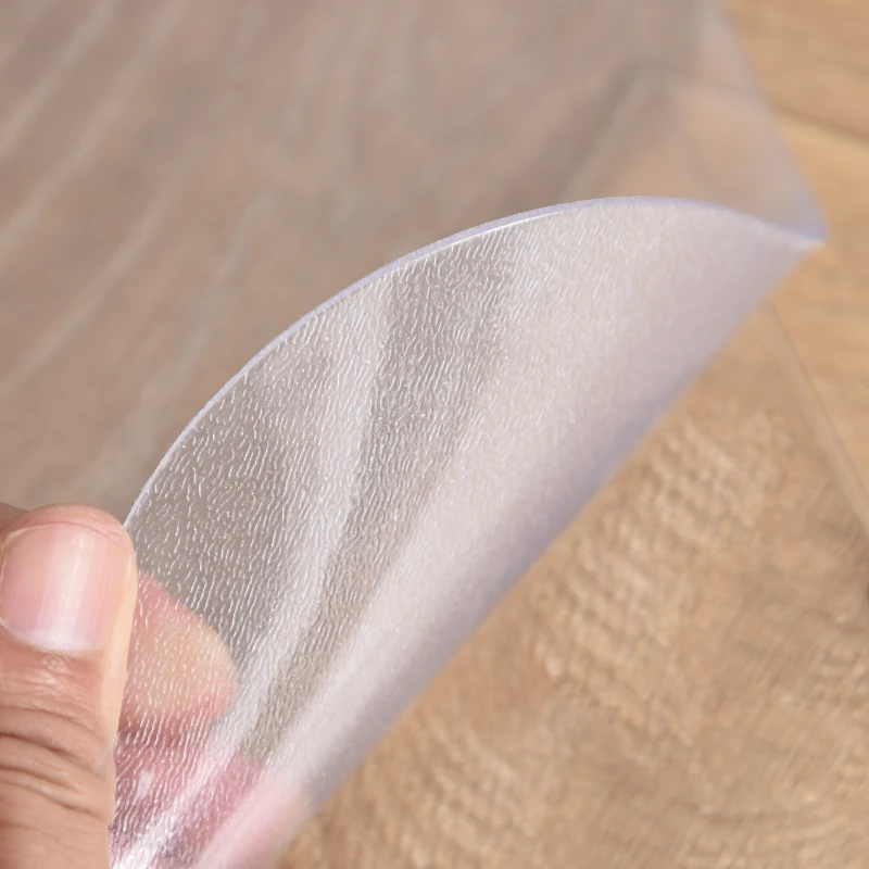 HOMCOM Covor de Protecție pentru Podea, Covoraș pentru Scaun Birou Anti-alunecare din Plastic pentru Podea, 90x120 cm, Transaprent