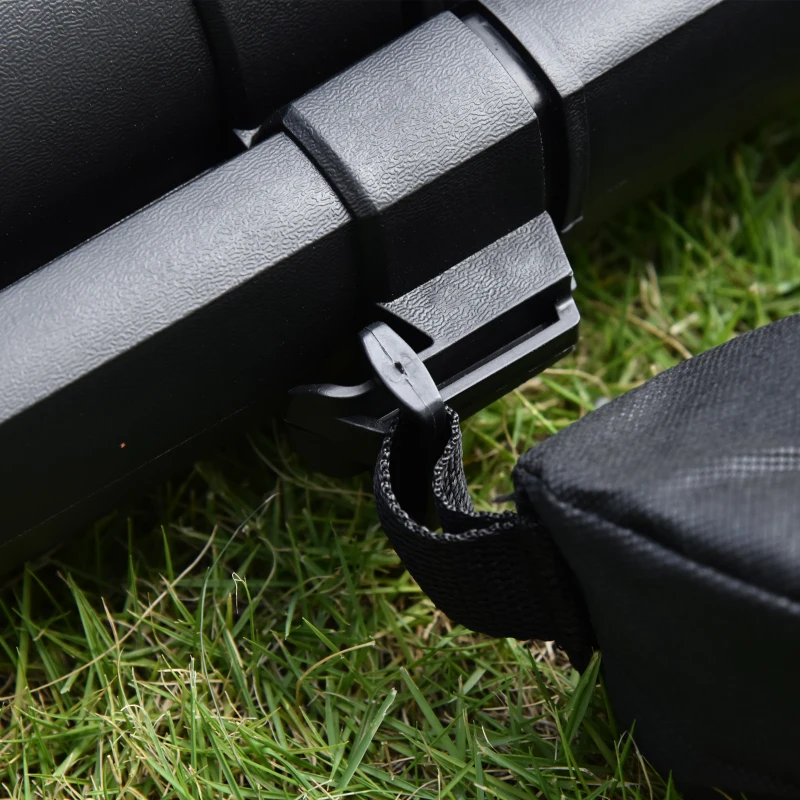 Outsunny 3 en 1 Aspirador Soplador y Triturador de Hojas Eléctrico Potencia 3000W Velocidad de 270 km/h con Bolsa Colectora 45L y 2 Ruedas 118x17x34 cm Negro