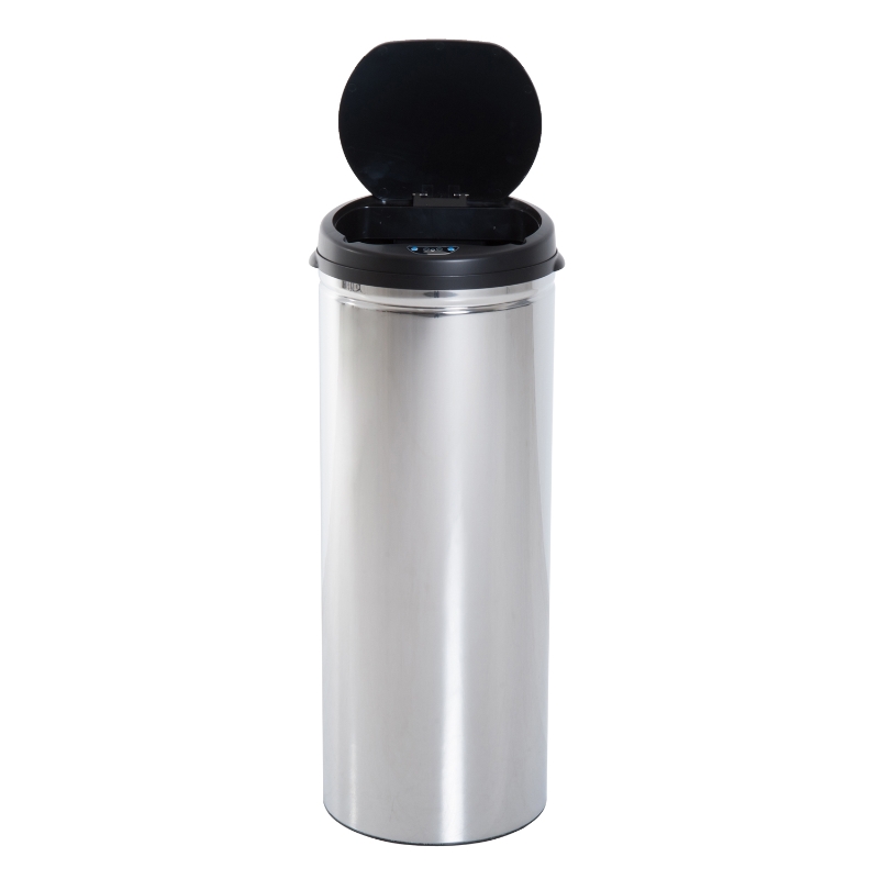 HOMCOM Contenedor Papelera Cubo Basura 50L con Sensor Detector Movimiento automático Acero Inoxidable (Varios tamaños)