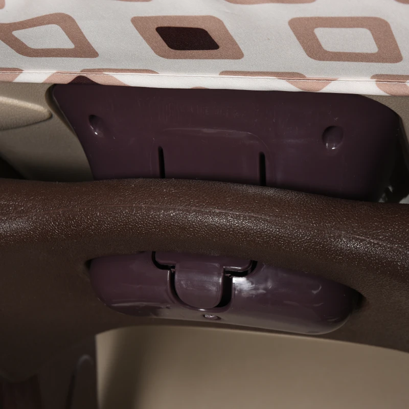 HOMCOM Trona para Bebés 2 en 1 para 6 Meses a 6 Años Transformable en Mesa y Silla Multifuncional Ajustable en 3 Posiciones Respaldo Alto Acolchado con 2 Bandejas Extraíbles 57x59x105 cm Café