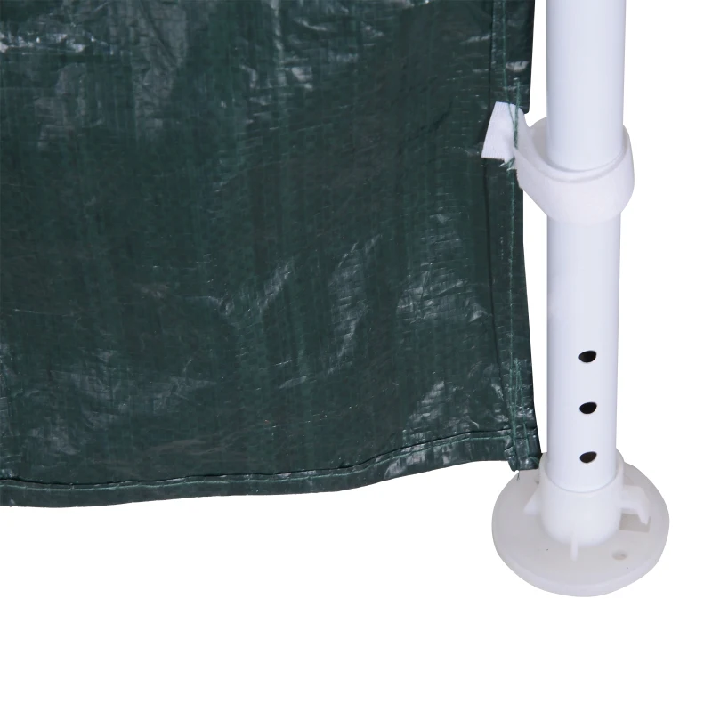 Outsunny 2 Paredes Laterales para Carpa 3x3m 6x3m Tela de Reemplazo Oxford Impermeable con Ventanas 293x193cm Verde Oscuro