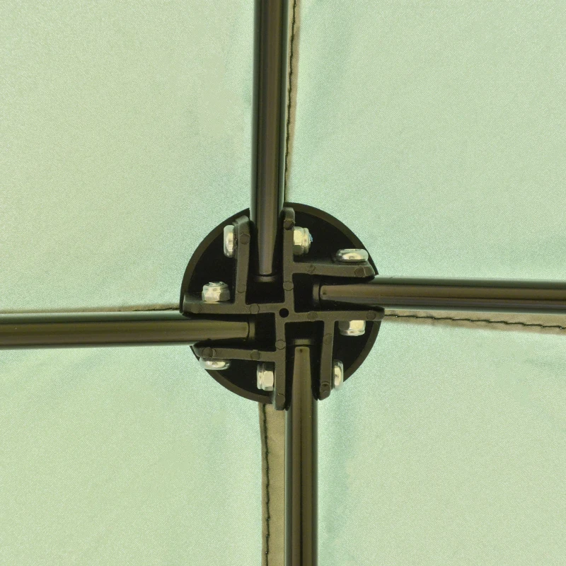 Outsunny Carpa Plegable 2,2x2,2x2m con Lateral Altura Ajustable Protección UV 50+ de Acero y Tela Oxford con Bolsa de Transporte Impermeable Gazebo para Exterior Verde