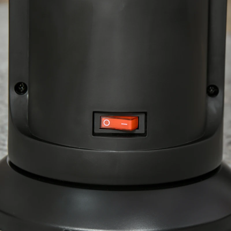 HOMCOM Calefactor Cerámico de Torre 1000/2000W con Mando a Distancia Pantalla LED Temporizador de 12H Termostato 3 Modos de Viento y 45° Oscilación para 25 m² Ø19x56,7 cm Negro