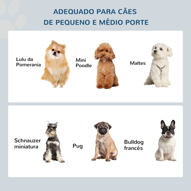 PawHut Comedouro Elevado para Cães com Suporte e 2 Tigelas Amovíveis de Aço Inoxidável 44x24x15 cm Marrom