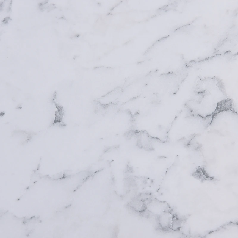 HOMCOM Mesa de Centro Moderno Mesa Baja de Salón con Encimera de Imitación Mármol con Estructura de Metal 106x50x45 cm Blanco