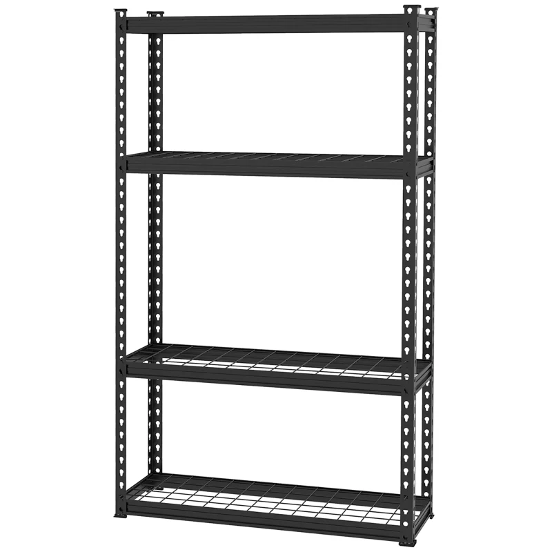 HOMCOM Estante de Metal com 4 Níveis Estante de Armazenamento Estante ...