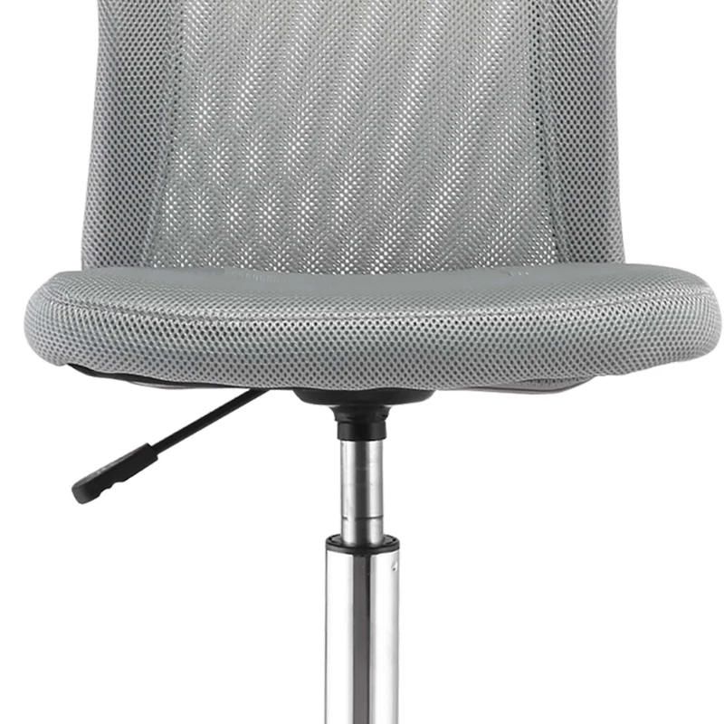 Vinsetto Lot 2 de chaises de bureau ergonomique hauteur réglable piètement chromé pivotant 360° revêtement maille gris