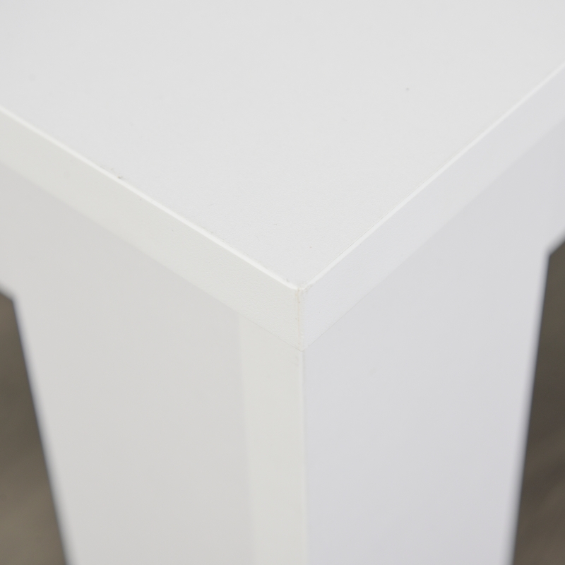 HOMCOM Set de luat masa Masuta cu 2 Banci in Stil Modern Alb 110 x 70 x 75cm