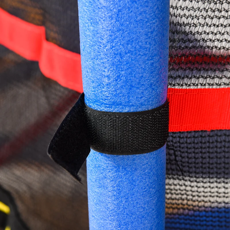 HOMCOM Trampolino Elastico per Bambini da 3 Anni Ø140cm con Rete di Protezione e Corde Bungee, Blu