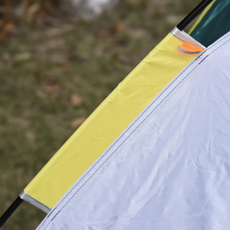 Outsunny Tenda de Campismo para 2-3 Pessoas Dobrável com 3 Janelas Bolsa de Transporte e Abertura Automática 205x195x135 cm Verde