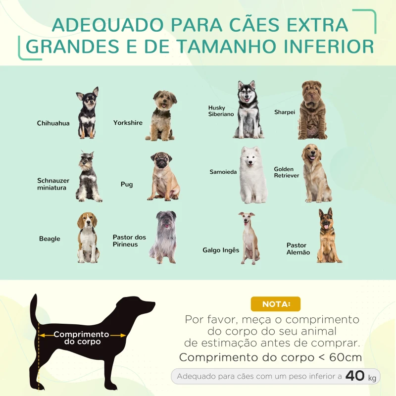 PawHut Cama Elevada para Cães e Gatos Cama Transpirável para Animais de Estimação com 130x90x20 cm Preto