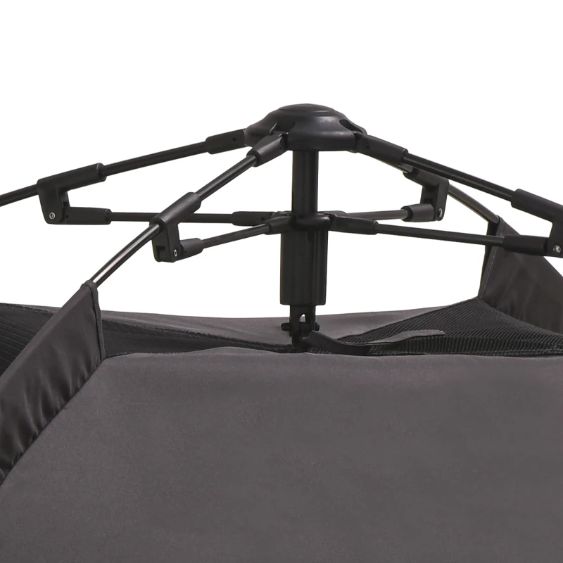 PawHut Honden tent voor buiten, huisdierentent, 110 cm x 110 cm x 85 cm Inclusief grondpennen en draagtas Groen + Zwart