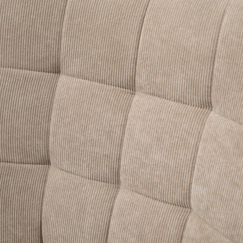 HOMCOM Accentfauteuil in Scandinavisch ontwerp, Oorfauteuil, Stoelset, Beukenhout, Corduroy-Look, Bruin(m-8)