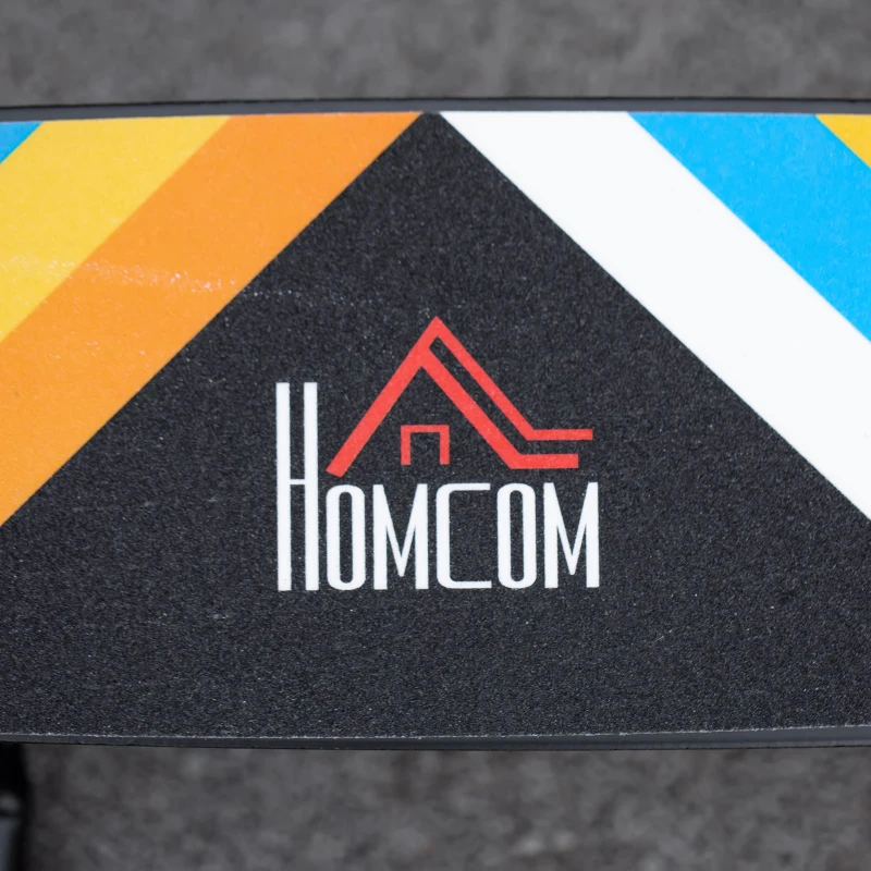 HOMCOM Trottinette Pliable Adulte Enfant à partir de 14 Ans béquille Frein à Friction arrière Hauteur Guidon réglable 4 niv. alu. métal Noir Multicolore