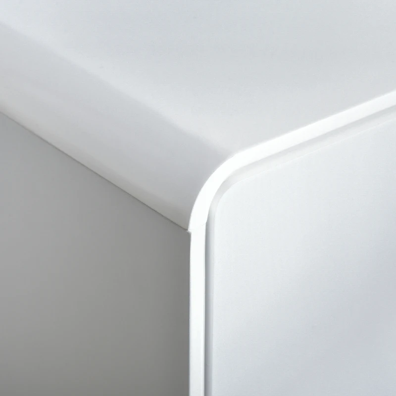 HOMCOM Modern Storage Cabinet, Bedside Table, Sideboard Home Organizer with Doors and Drawer for Bedroom & Living Room