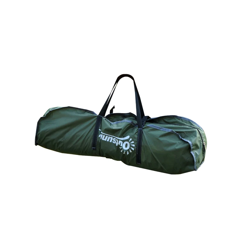 Outsunny Tente de camping 2 personnes double toit imperméable 2,3 x 2 x 1,35 m vert kaki montage démontage facile + sac de transport fourni