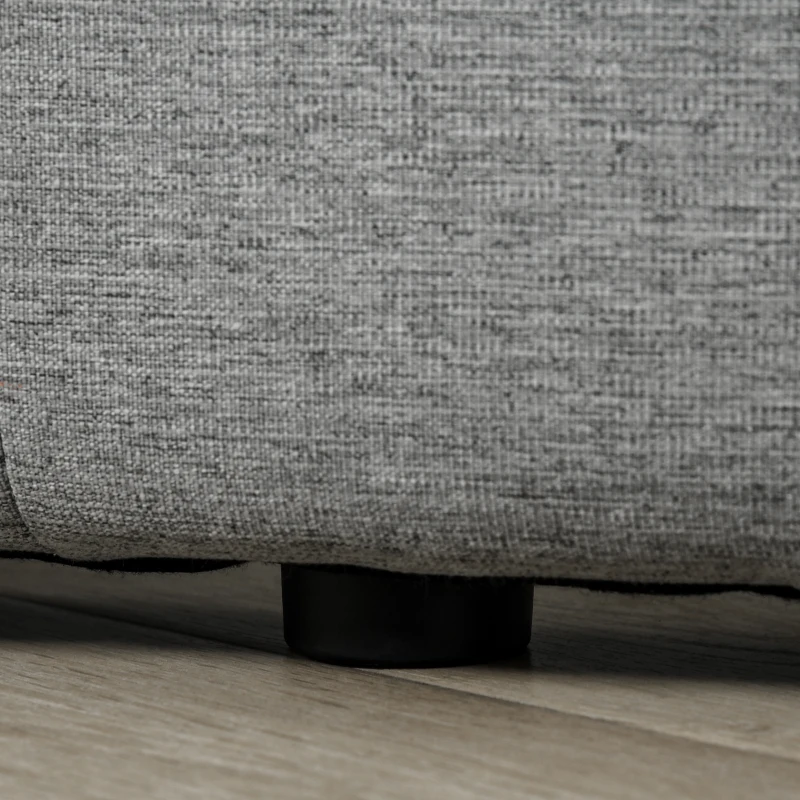 HOMCOM Tête de lit capitonnée - tête de lit rembourrée - dim. 150L x 120H cm - épaisseur 7 cm - MDF Coton Polyester Gris