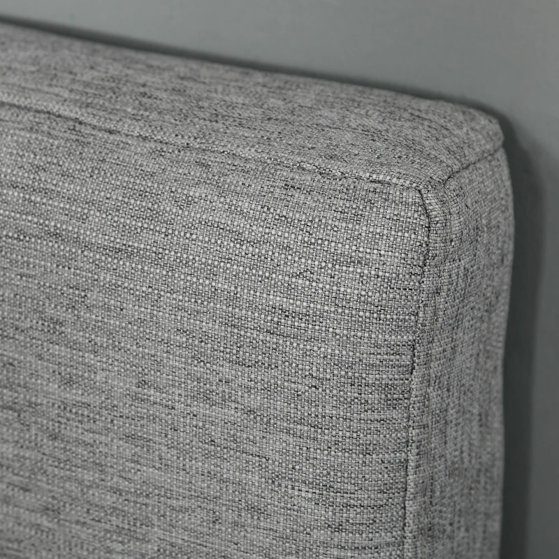 HOMCOM Tête de lit capitonnée - tête de lit rembourrée - dim. 150L x 120H cm - épaisseur 7 cm - MDF Coton Polyester Gris