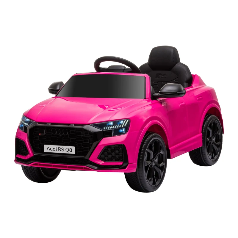 HOMCOM Audi RS Q8 6V Kids Electric Ride On Car Toy w/ Remote USB MP3 Bluetooth Pink