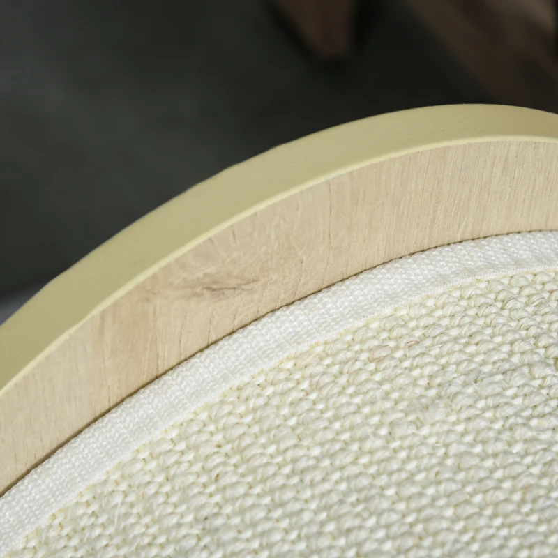 PawHut Maison pour chat design - niche chat panier chat - coussin, grattoir amovibles sisal naturel inclus - MDF bois beige clair