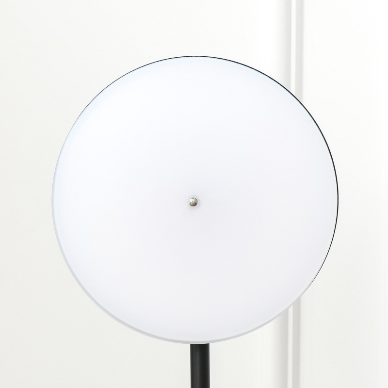 HOMCOM Lámpara de Pie LED 18 W/1800 lm con 3 Color Temperatura Cabezal Giratorio y Base de Metal Lámpara de Lectura Moderna para Salón Dormitorio Ø28x171,5 cm Negro